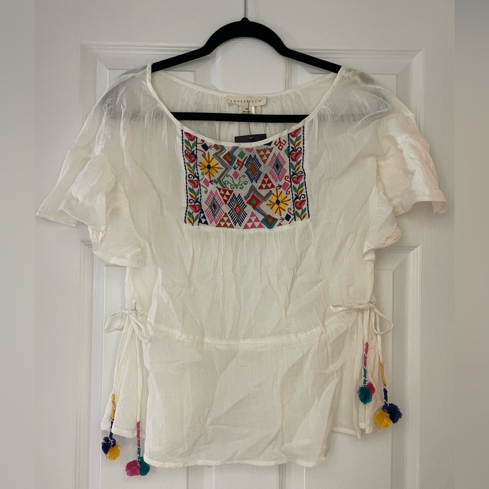 Short Sleeve Bohemian Style Top